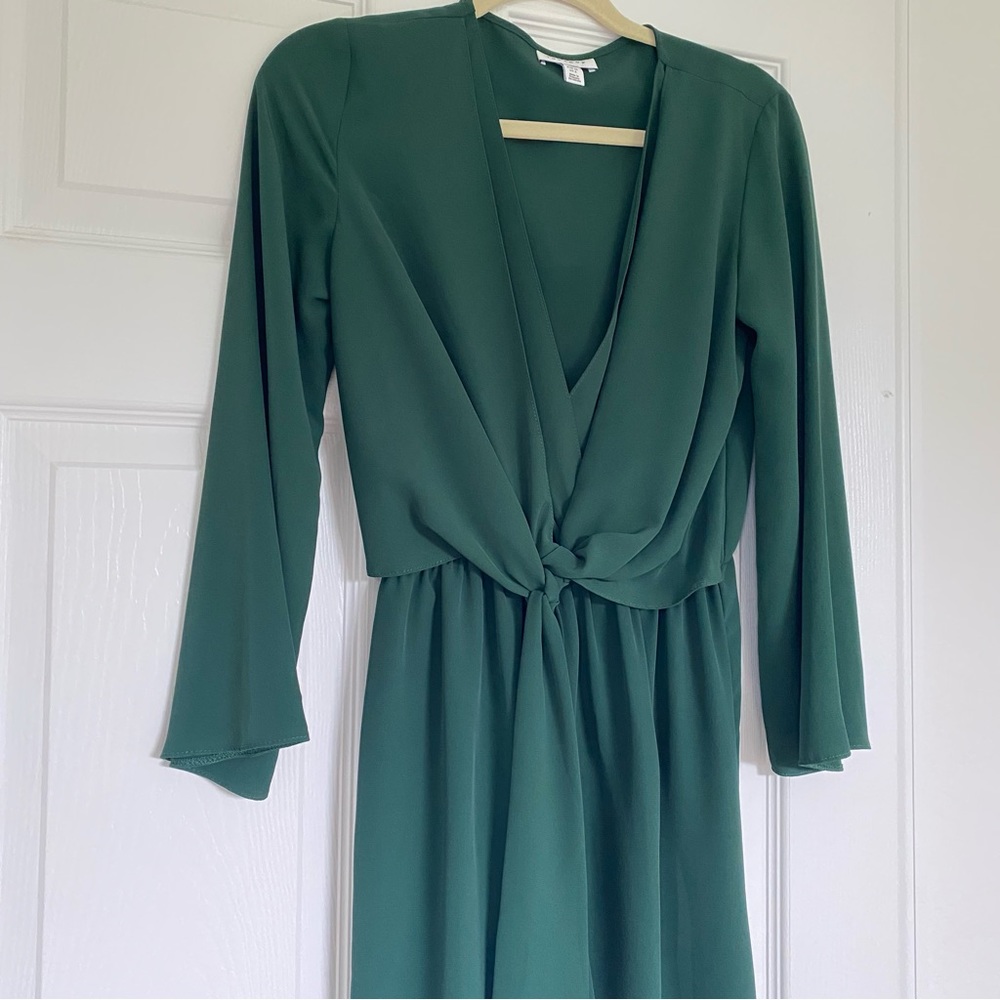NWOT Topshop tie front mini dress size 2